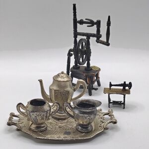 Vintage Silver Tea Set with Tray